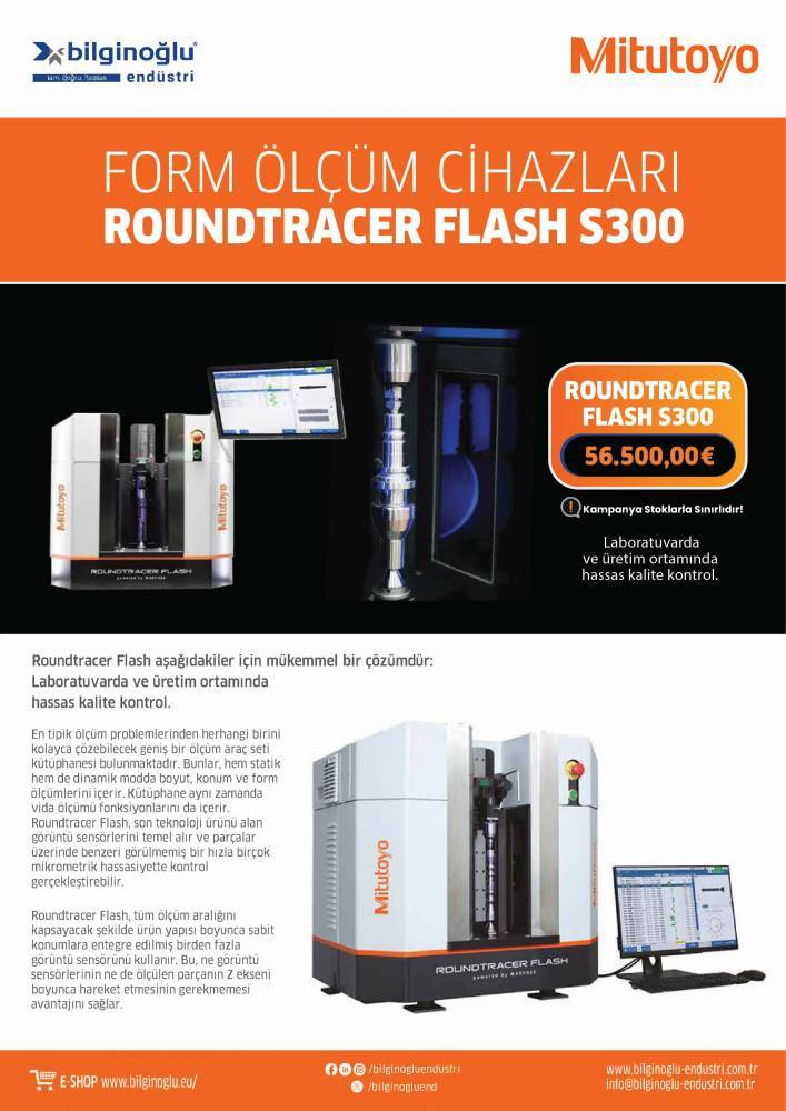 ROUNDTRACER FLASH S300 FORM ÖLÇÜM CİHAZI KAMPANYASI
